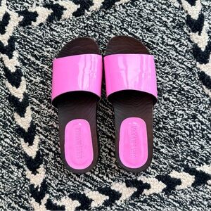 Steve Madden Pink Cento Sandals women’s size 8 wooden slides